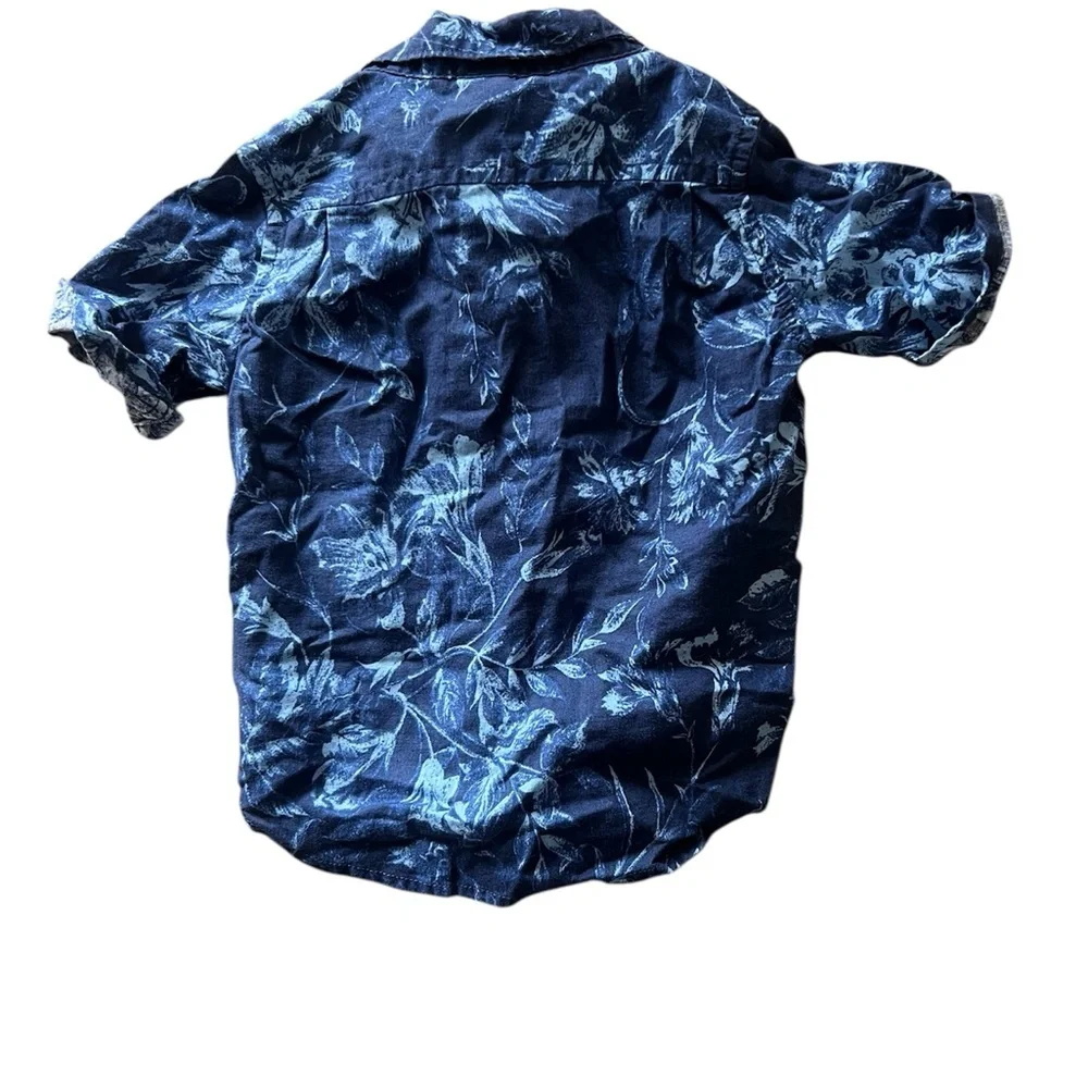 Baby Gap Boys Blue Tropical Button Down Shirt | 12-18M